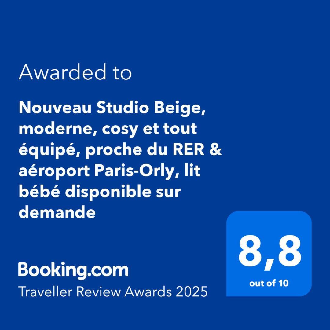 Studio Moderne Et Tout Equipe, Proche Du Rer, Paris & Aeroport D'Orly En 20 Min, Lit Bebe Sur Demande 비트리쉬르센 외부 사진